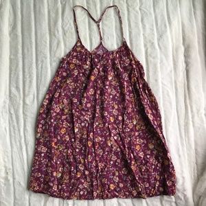 Forever 21 Burgundy Floral Shift Dress